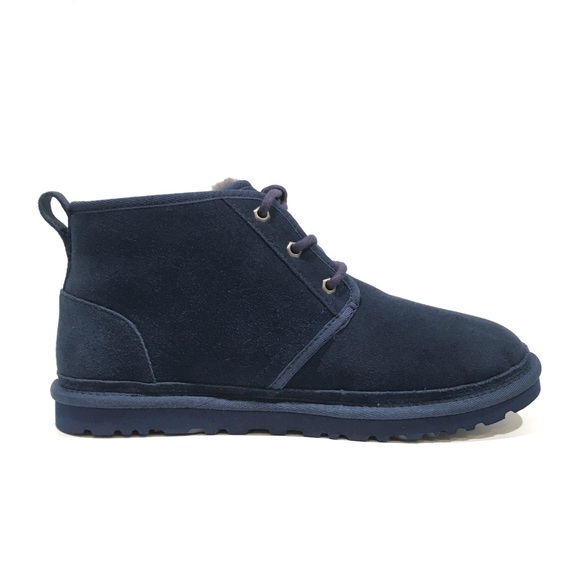 UGG NEUMEL CHUKKA LINED BOOTS -NEW NAVY SUEDE -MEN’S US 10 -NEW - Picture 3 of 7